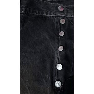 Levi's 501xx Button Fly Jeans‎ Men 44x30 Black Straight Leg Dark Wash Boot Cut